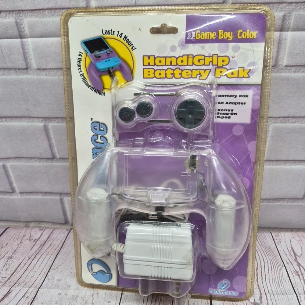 InterAct HandiGrip Battery Pak for Game Boy Color Translucent New GBC Accessory